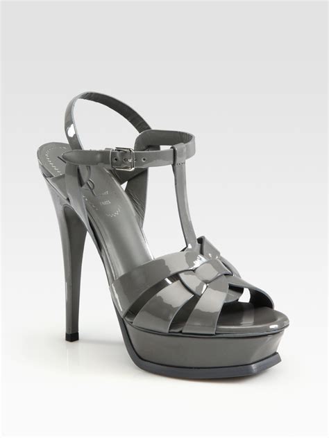 ysl tribute shimmer leather platform|Saint Laurent Tribute Leather Platform Sandals .